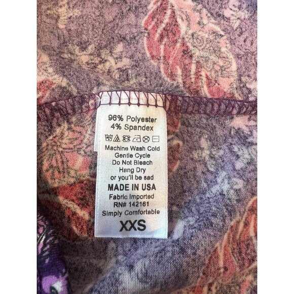LuLaRoe Irma Women's Dark Purple Floral Top - Picture 7 of 7